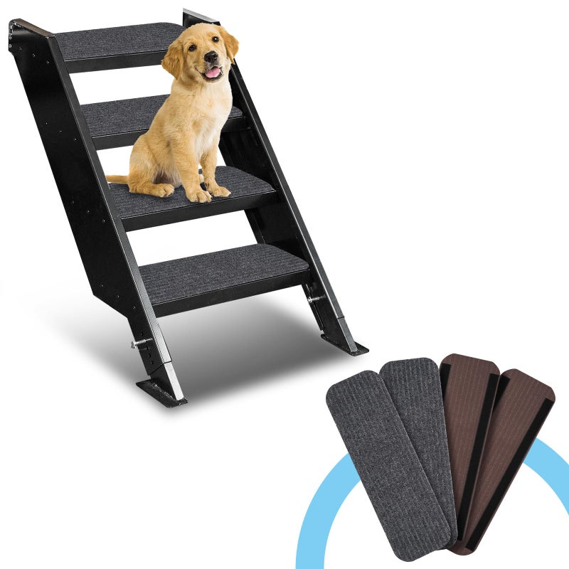ESUDNT RV Step Covers 4 Pack 19.5 * 7.5 Camper Step Cover RV Step Rug RV Step Carpet RV درج يغطي متوافق مع Lippert|MORryde Step لمقطورات السفر والمنزل المتنقل - Image 1